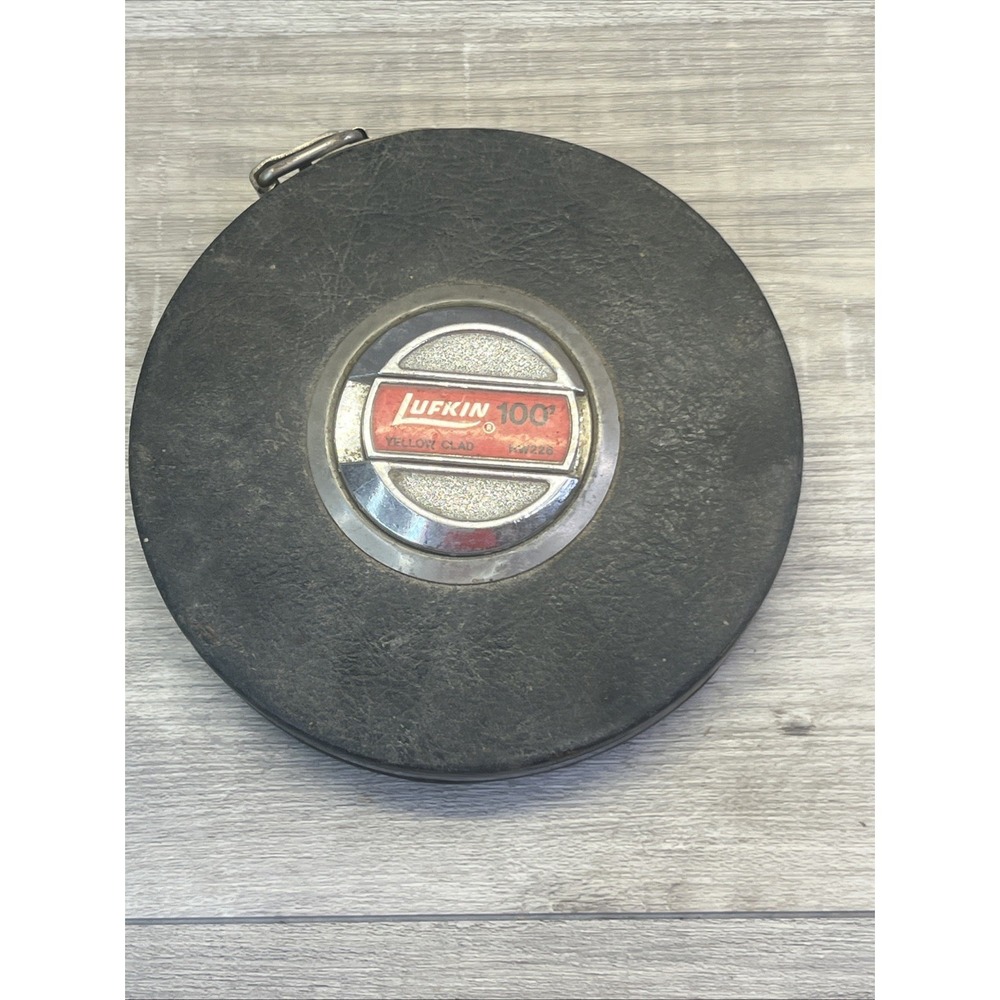 Vintage Lufkin Metal Tape Measure 100 Feet Used